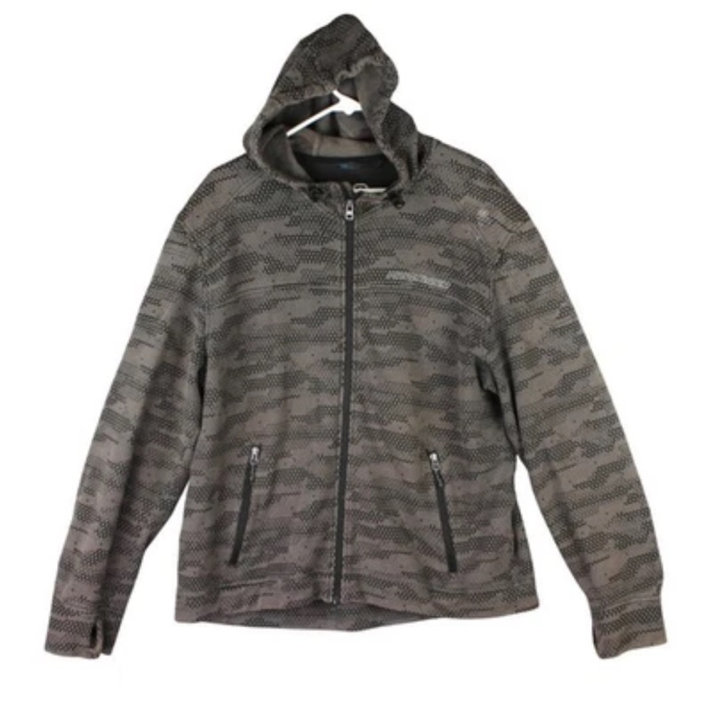 Fieldsheer Riding Full Zip Hoodie Jacket Mens XXL 2XL Brown Motocross Padded